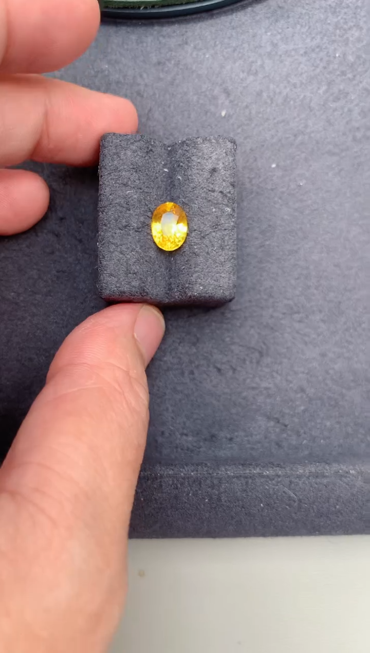 彩色蓝宝石裸石未镶嵌2ct黄蓝宝