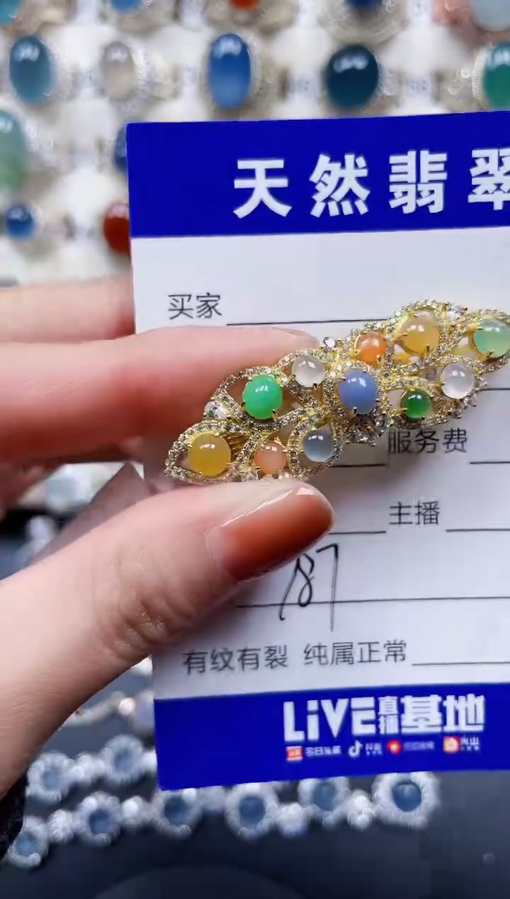 颈饰银S925镶嵌翡翠787