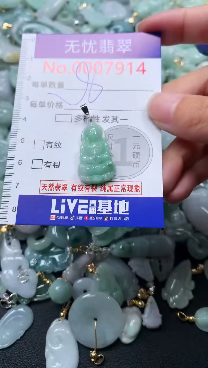 颈饰未镶嵌翡翠7914