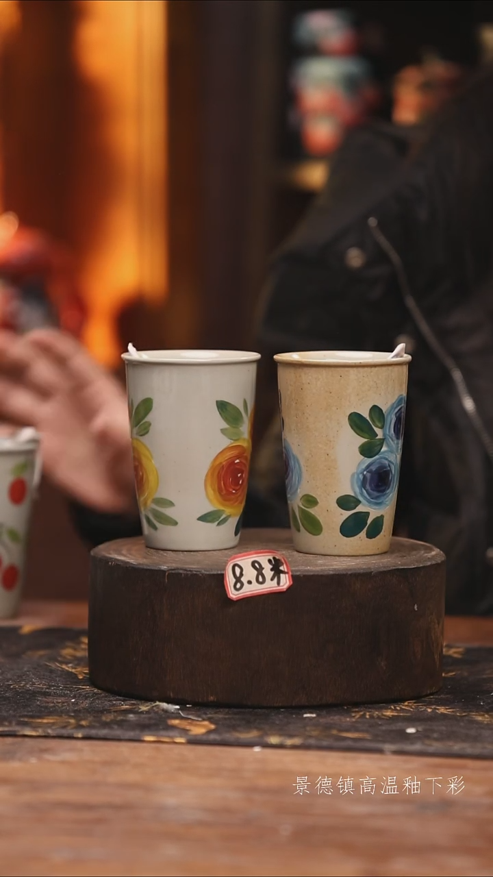 陶瓷景德镇高温釉下手绘陶瓷