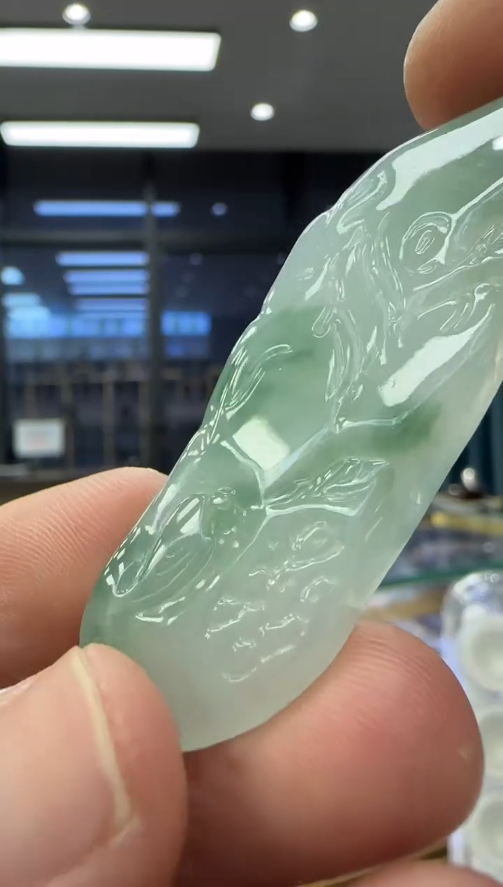 【闪购商品】翡翠颈饰未镶嵌天然翡翠A货孤品一件