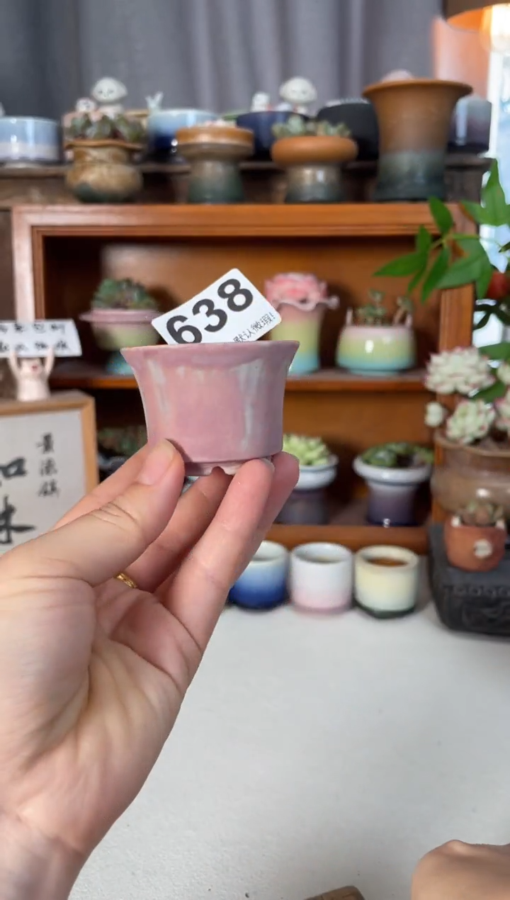 瓷片638微瑕知木小芳花盆