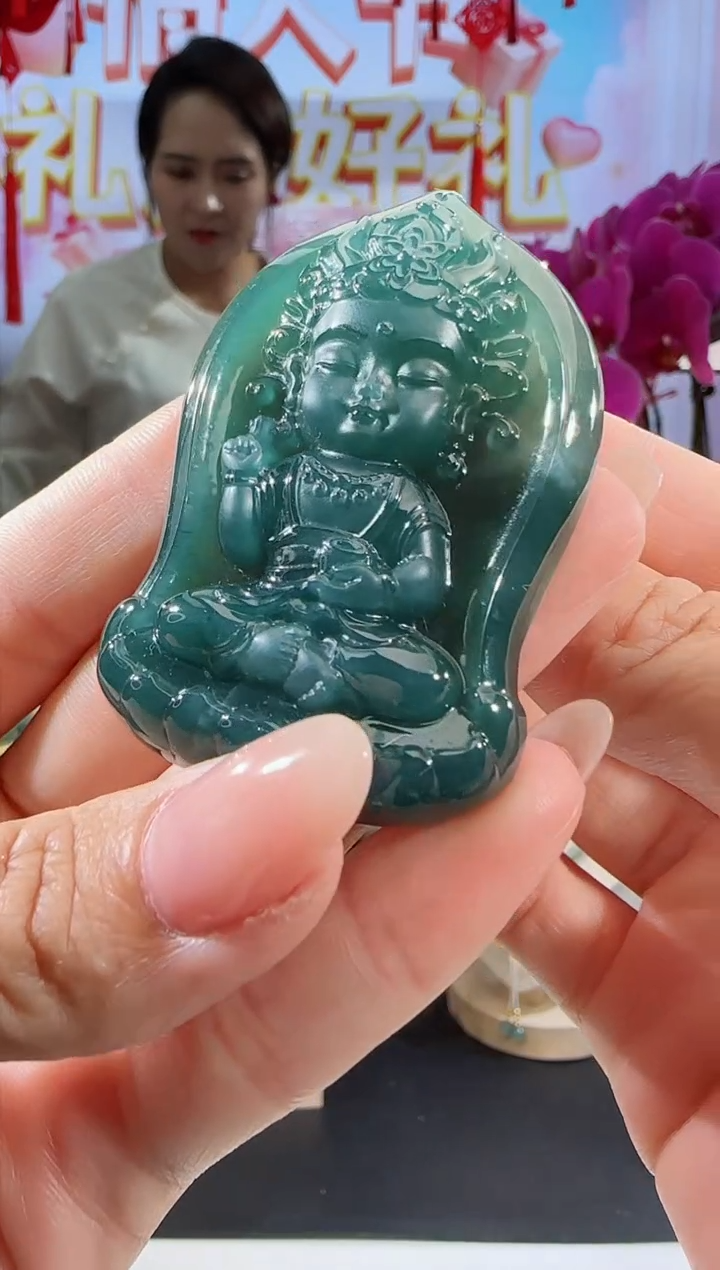 【闪购商品】翡翠吊坠(不含链)未镶嵌观音多样性发一