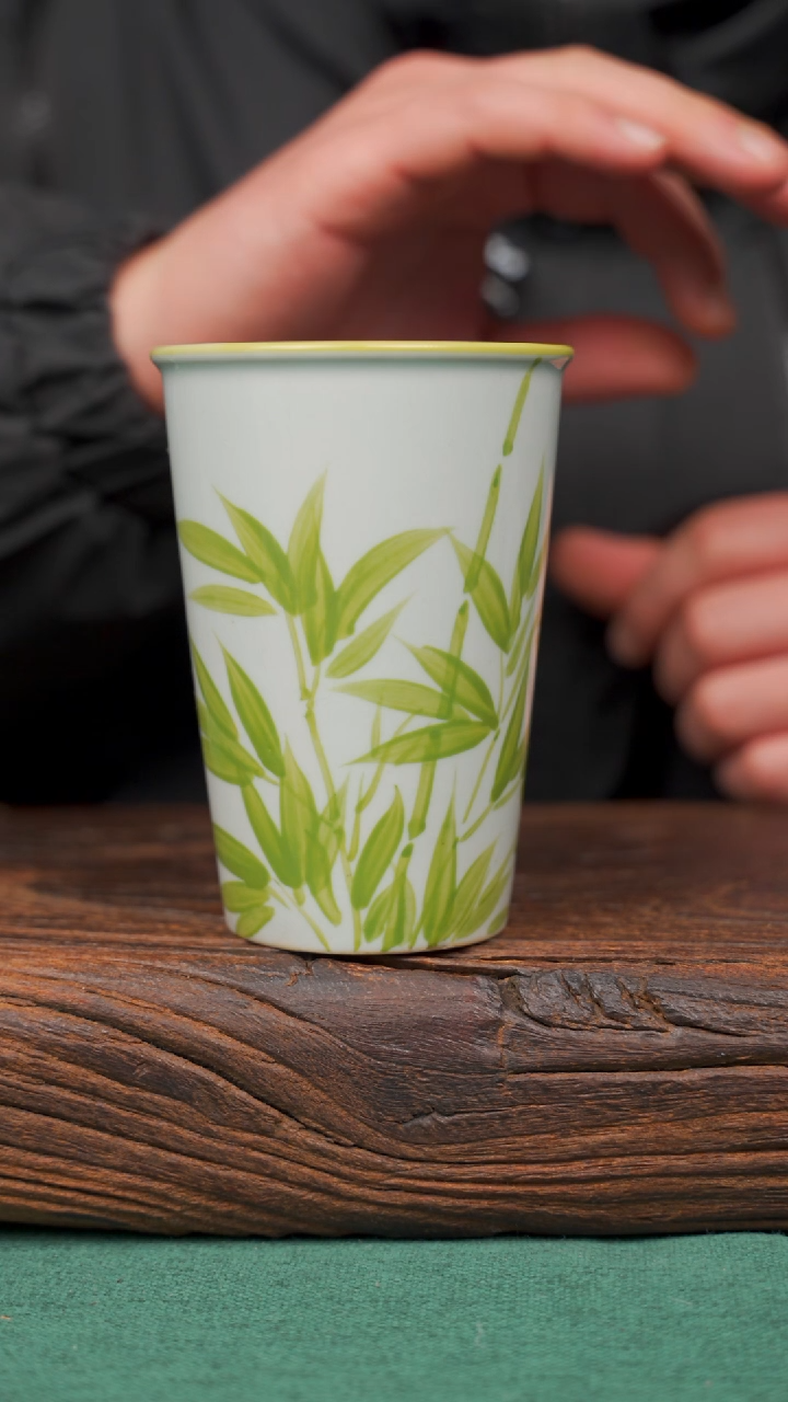 【闪购商品】瓷片37寻一缕瓷香杯釉下手工手绘瓷器