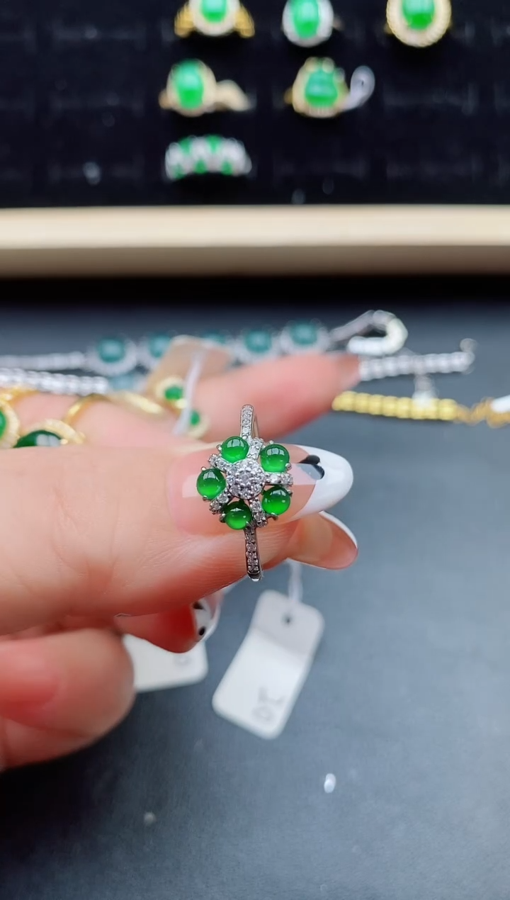 【闪购商品】翡翠戒指银S925镶嵌321321
