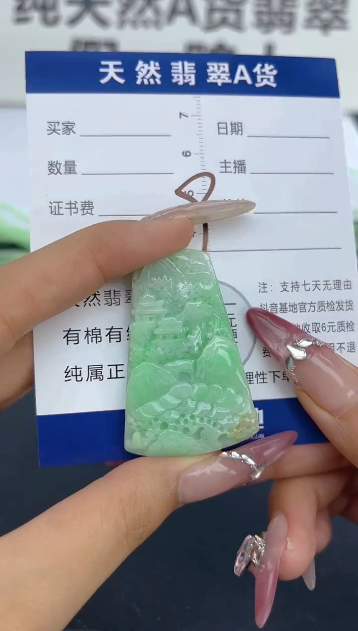 颈饰未镶嵌翡翠微瑕 有纹
