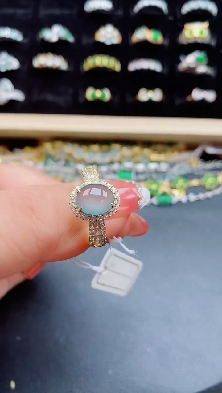 【闪购商品】翡翠戒指银S925镶嵌508050