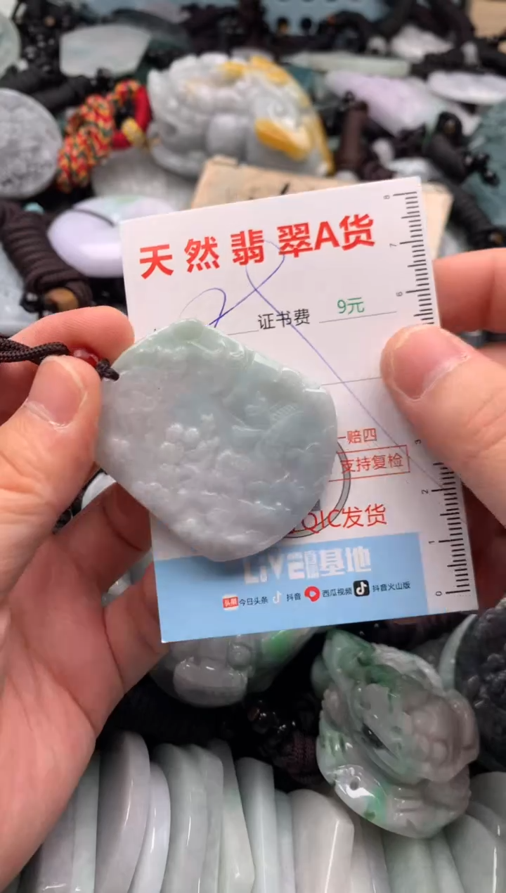 翡翠未镶嵌吊坠(不含链)1