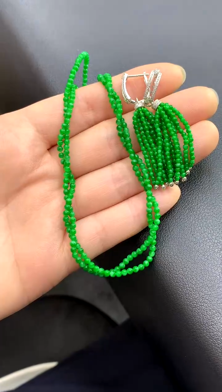 18K金镶嵌翡翠耳饰92-中国好珍宝（一套）