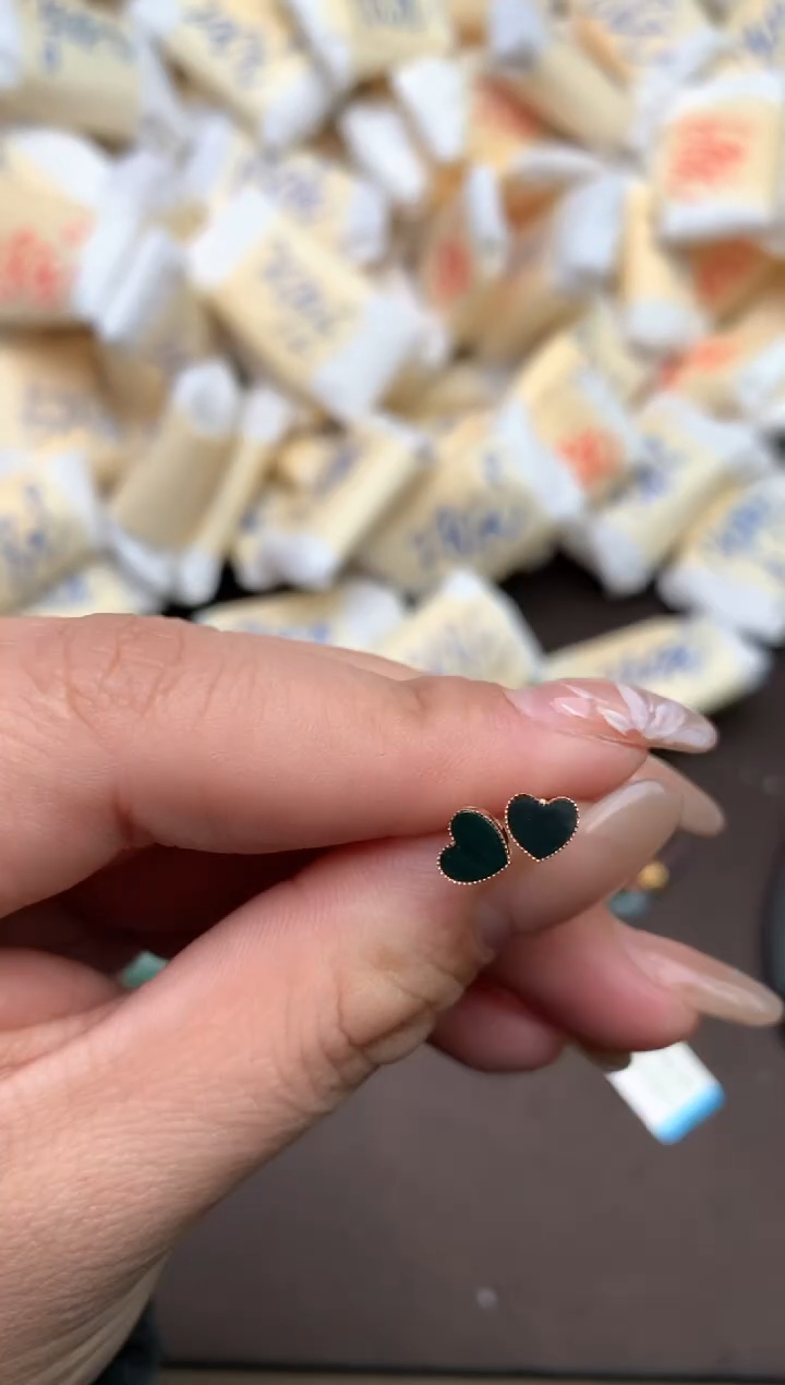 【闪购商品】翡翠耳饰18K金镶嵌—