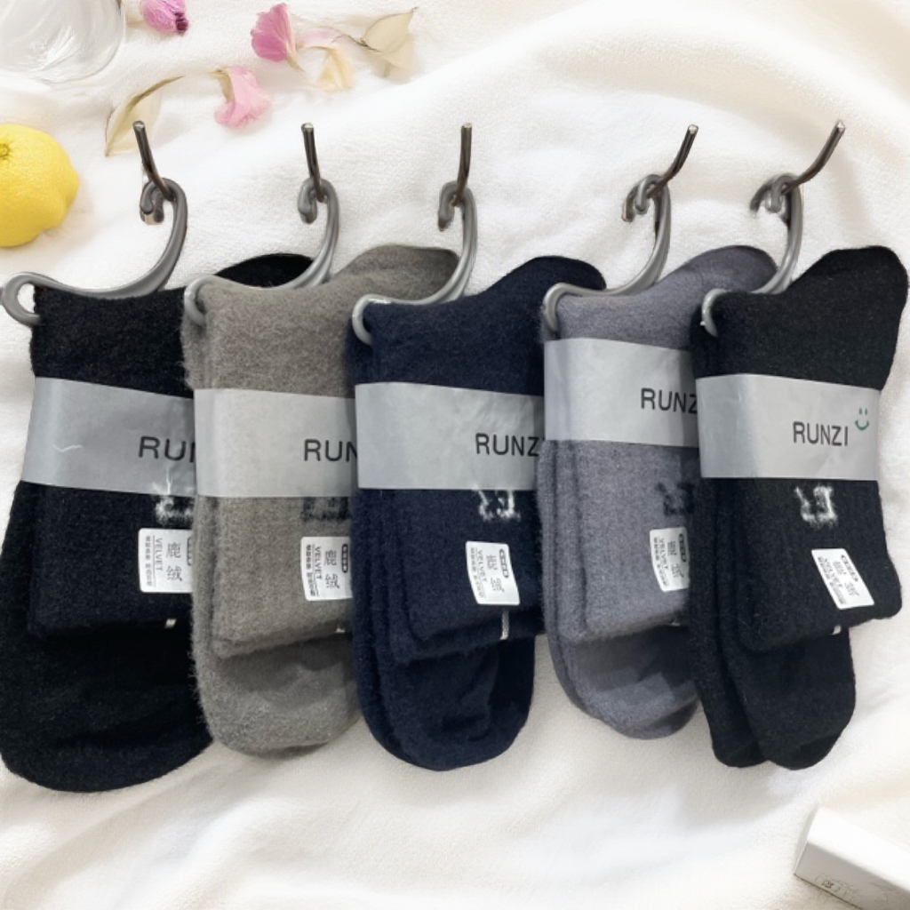 10双男士加厚鹿绒袜保暖时尚脚寒脚冷舒服保暖养脚百搭时尚高端袜