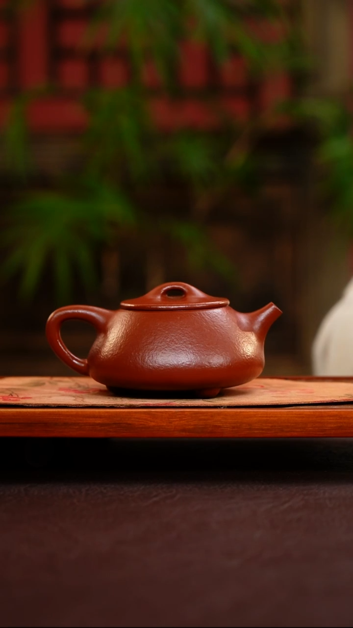 茶壶紫砂景舟石瓢 朱泥大红袍 16目 165cc