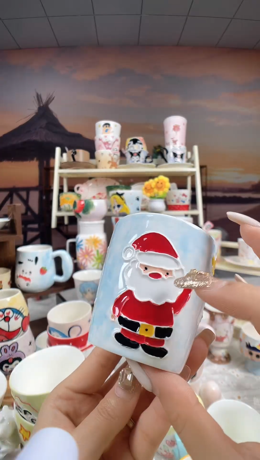 【闪购商品】景德镇手工手绘高温釉下彩陶瓷杯