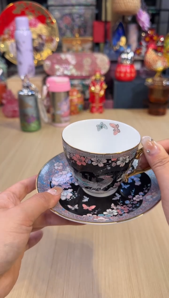 170灵羽和鸣咖啡杯-黑色