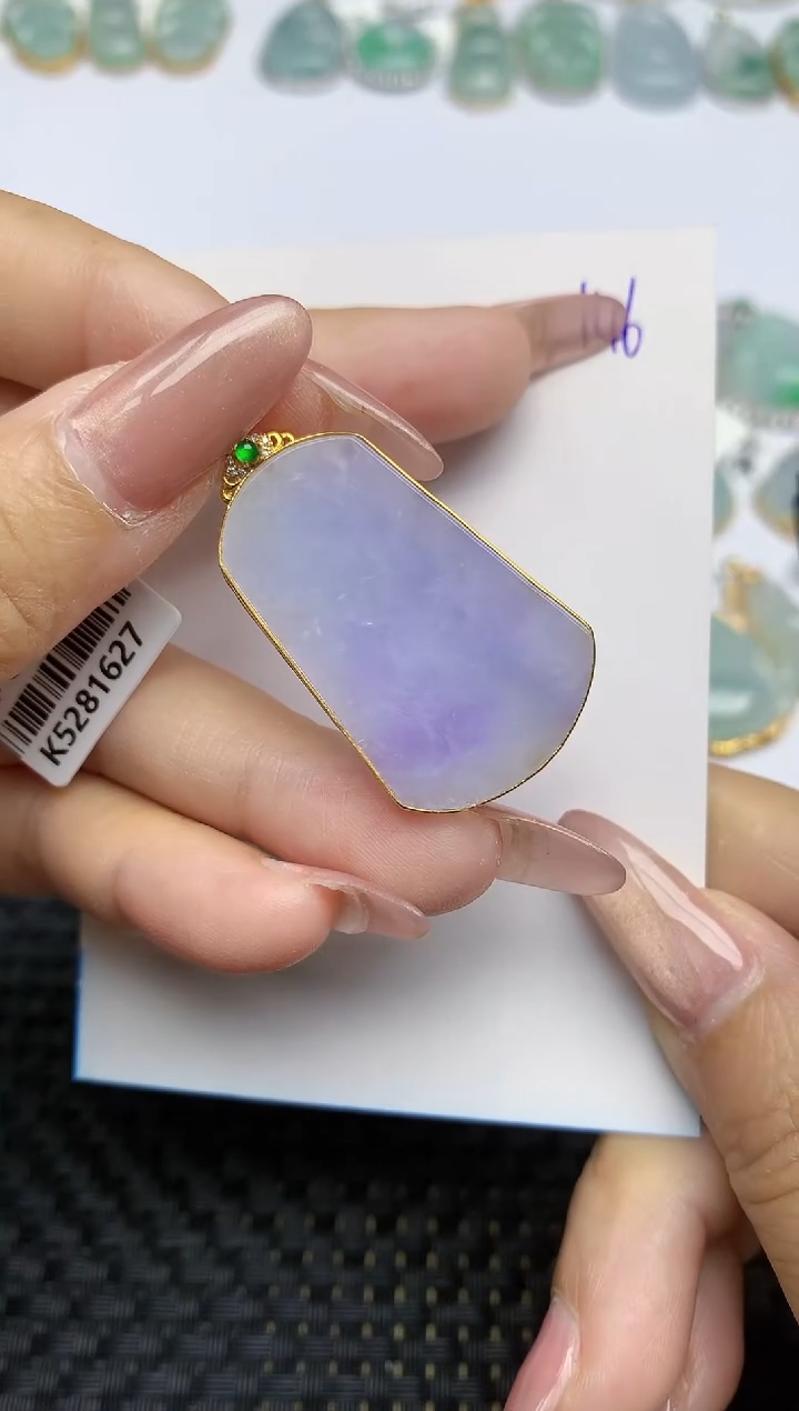 【闪购商品】翡翠颈饰18K金镶嵌天然A货翡翠 146