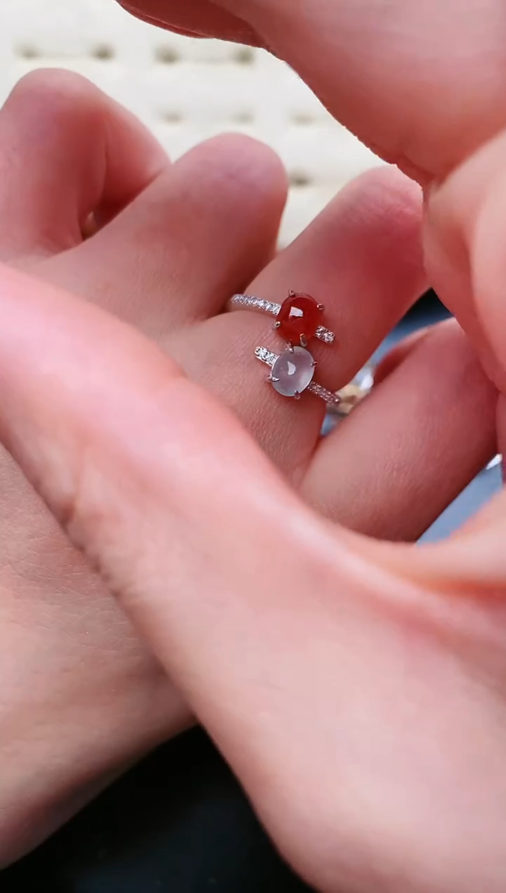 翡翠戒指银S925镶嵌....