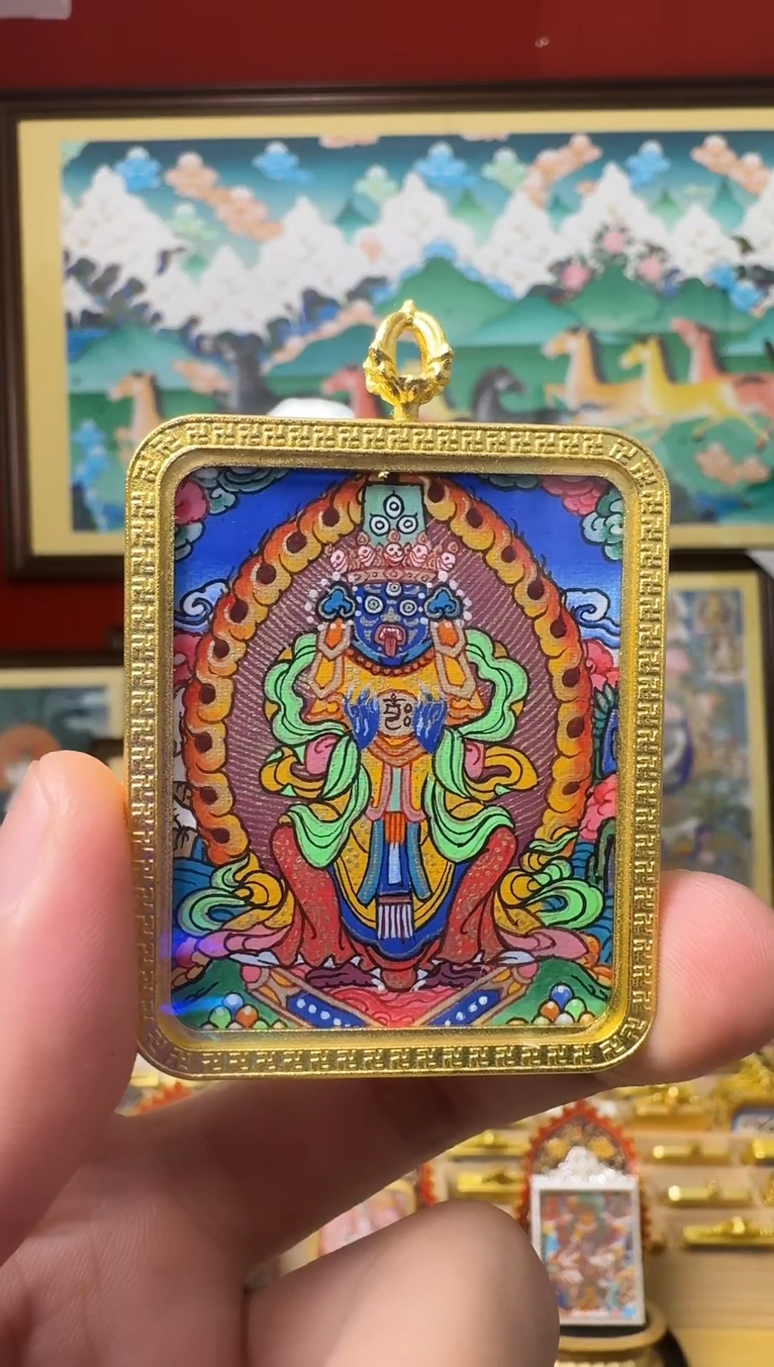 吊坠扎老师-热贡纯手绘-刀刀