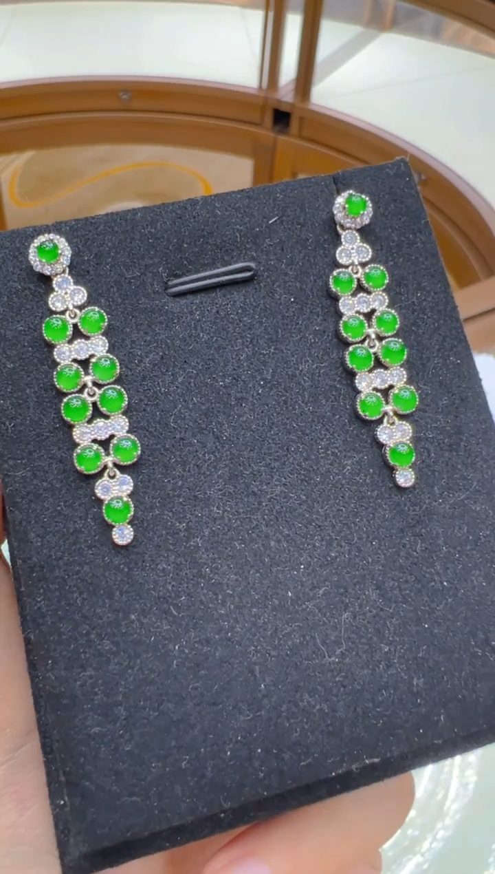 银S925镶嵌翡翠耳饰多样性团购发一件