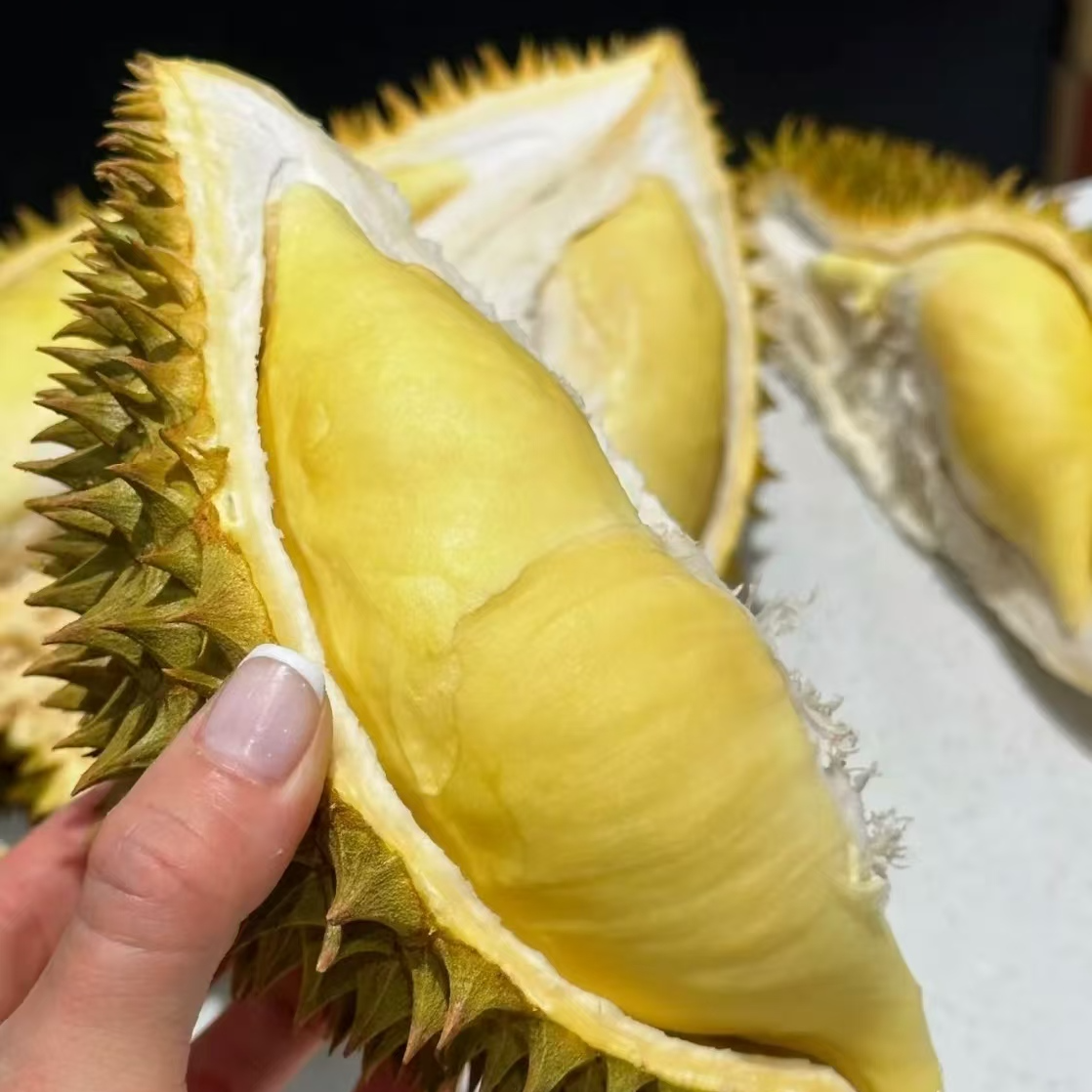 泰国火山金枕鲜榴莲A果 两斤纯肉 核小 泰国金枕金枕泰国