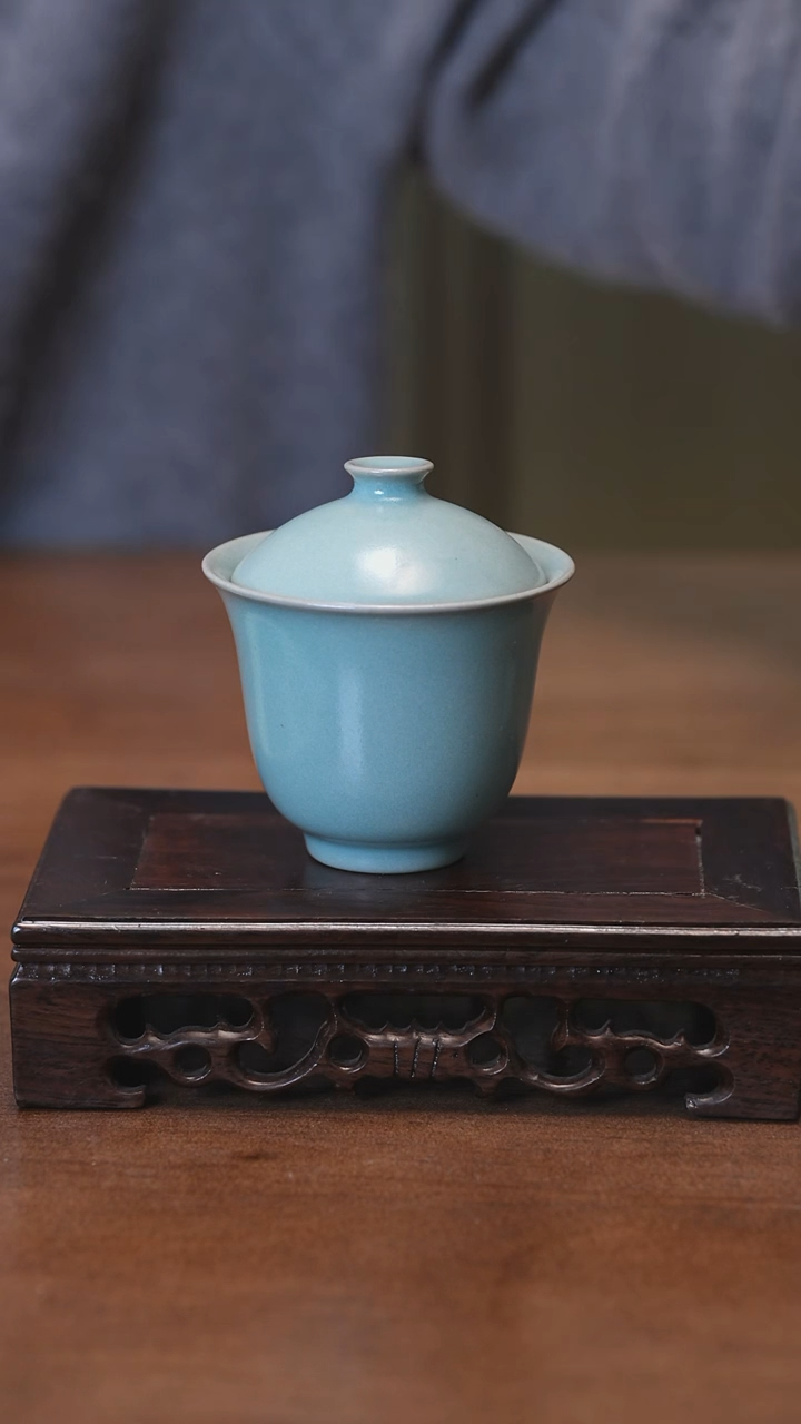 【闪购商品】Y宝丰宋官窑原产地汝瓷一口小岩茶盖碗