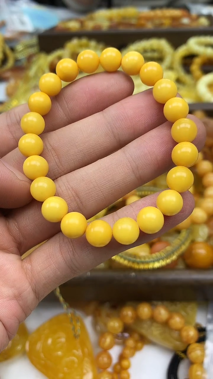 裸石蜜蜡未镶嵌手串卡8