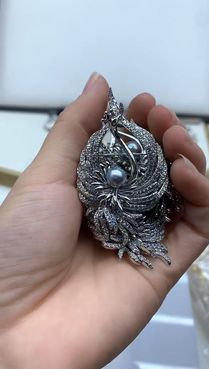 未镶嵌胸饰海水珍珠多样性发其一