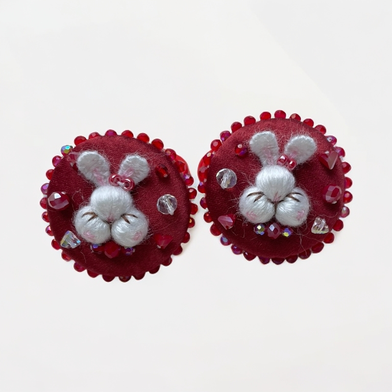 【发绳一对·直播间同价·可定制】小号萌宠兔子发绳mini可爱森系活泼