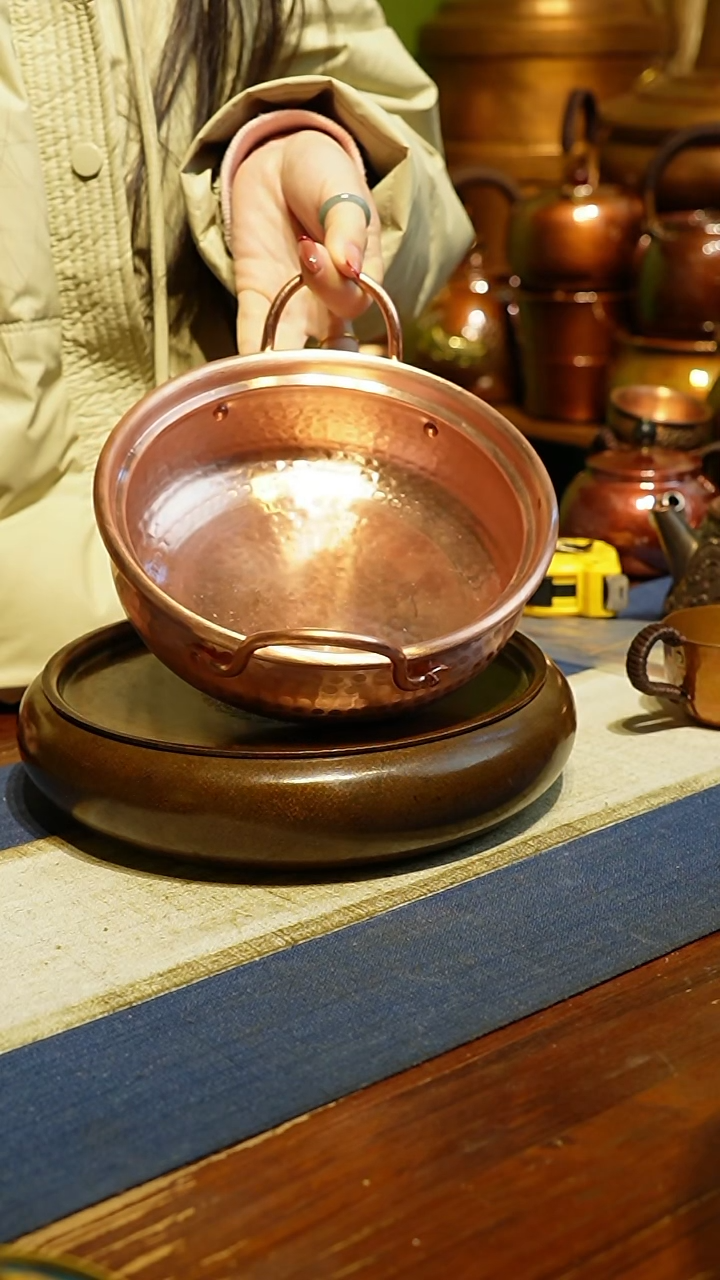 【闪购商品】纯紫铜18厘米米线锅