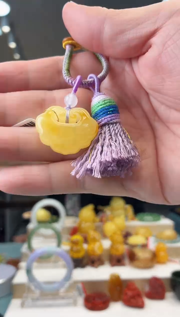 琥珀颈饰未镶嵌蜜蜡挂件