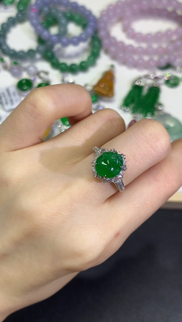 【闪购商品】翡翠颈饰18K金镶嵌团购27