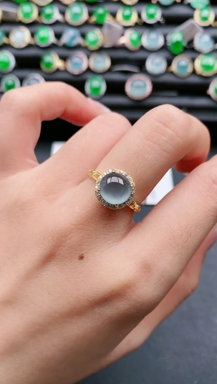 【闪购商品】翡翠戒指银S925镶嵌111111111