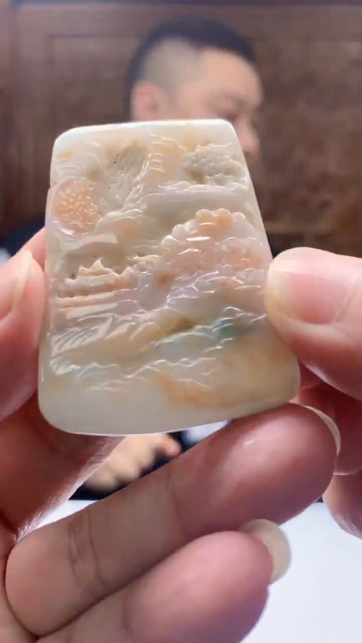 【闪购商品】定制翡翠未镶嵌1072hn-毛货挂件18