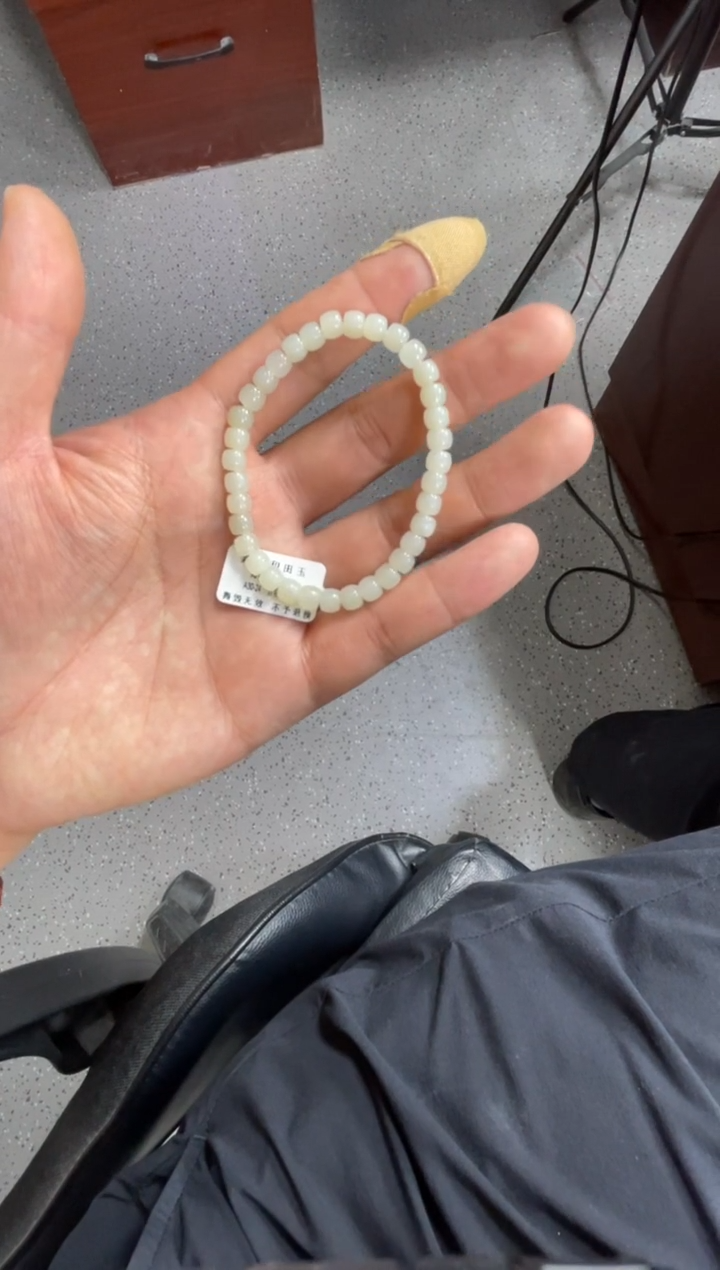 未镶嵌手串和田玉多*米近况高清白6*7直切（产地直发）