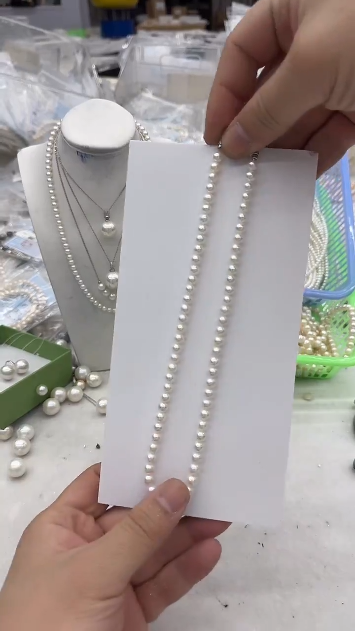 项链未镶嵌淡水珍珠5mm 元宝扣