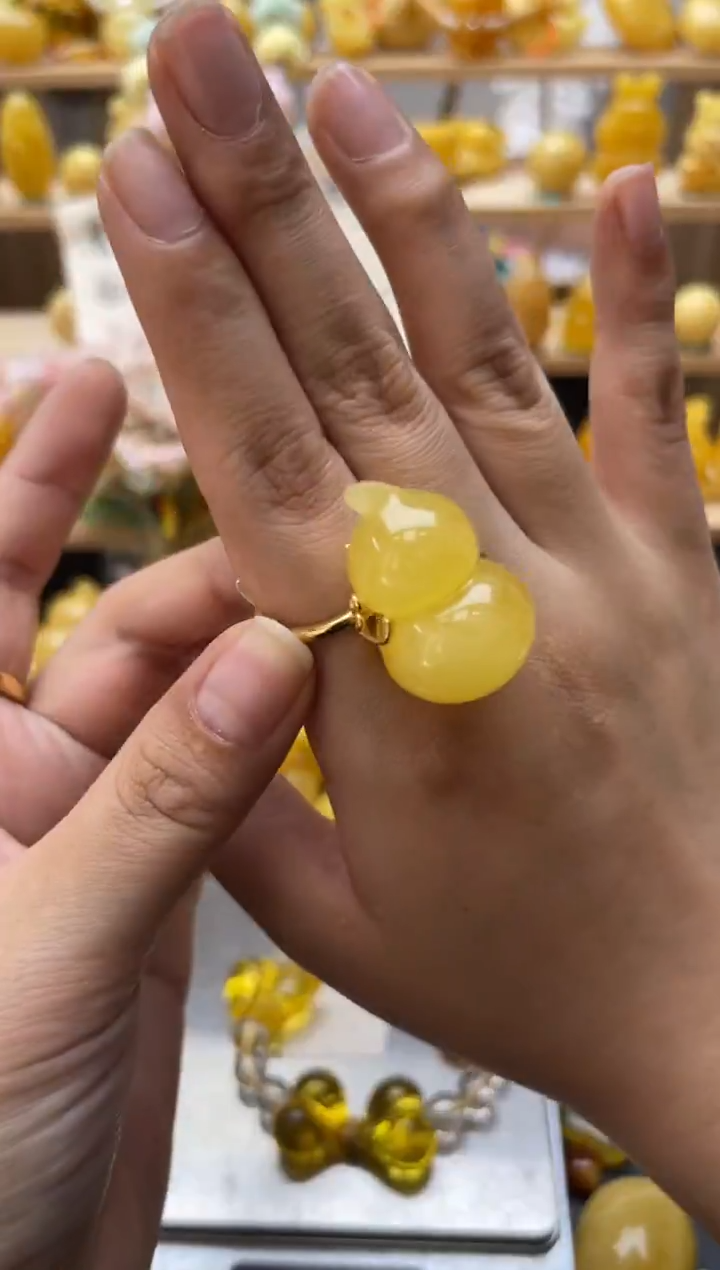 琥珀银S925镶嵌珠宝奇石058琥珀蜜蜡微瑕