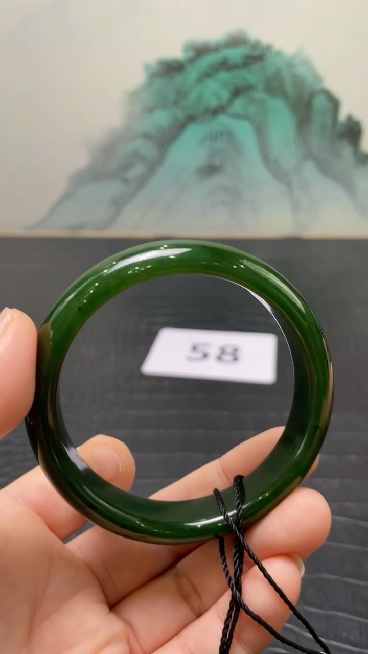 未镶嵌手镯和田玉（碧玉）a58