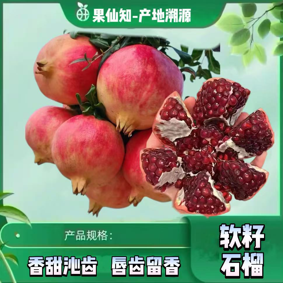 【突尼斯-A级-软籽石榴水果大果【3颗】云南省