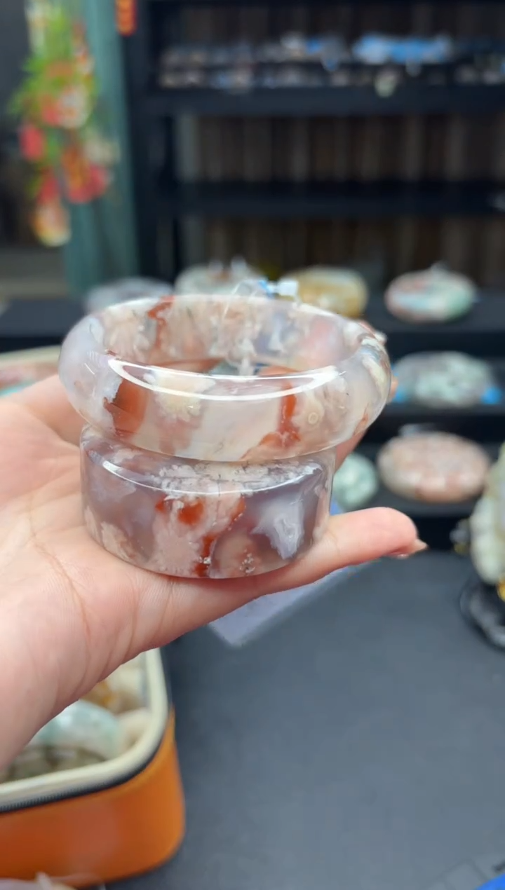 【闪购商品】石英质玉手镯未镶嵌612（55圈赠送镯心）