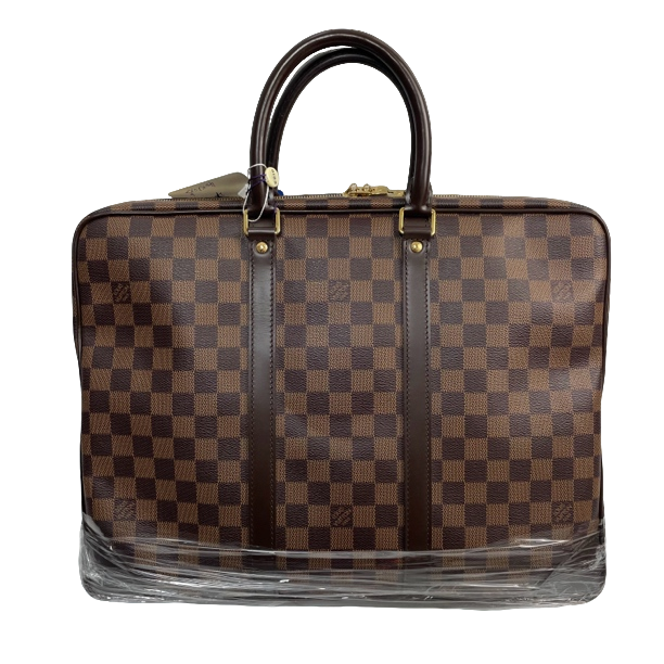 99新 LouisVuitton/路易威登 棕棋盘格手提公文包男士经典