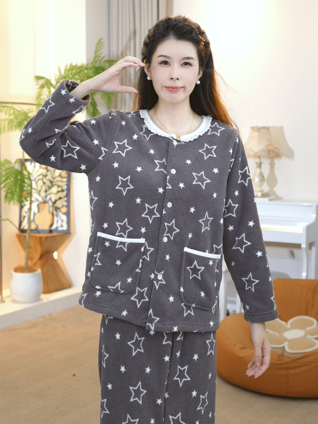 【橙橙专属】新款2024秋冬舒适时尚绒睡衣可外穿长袖家居服春秋CYR