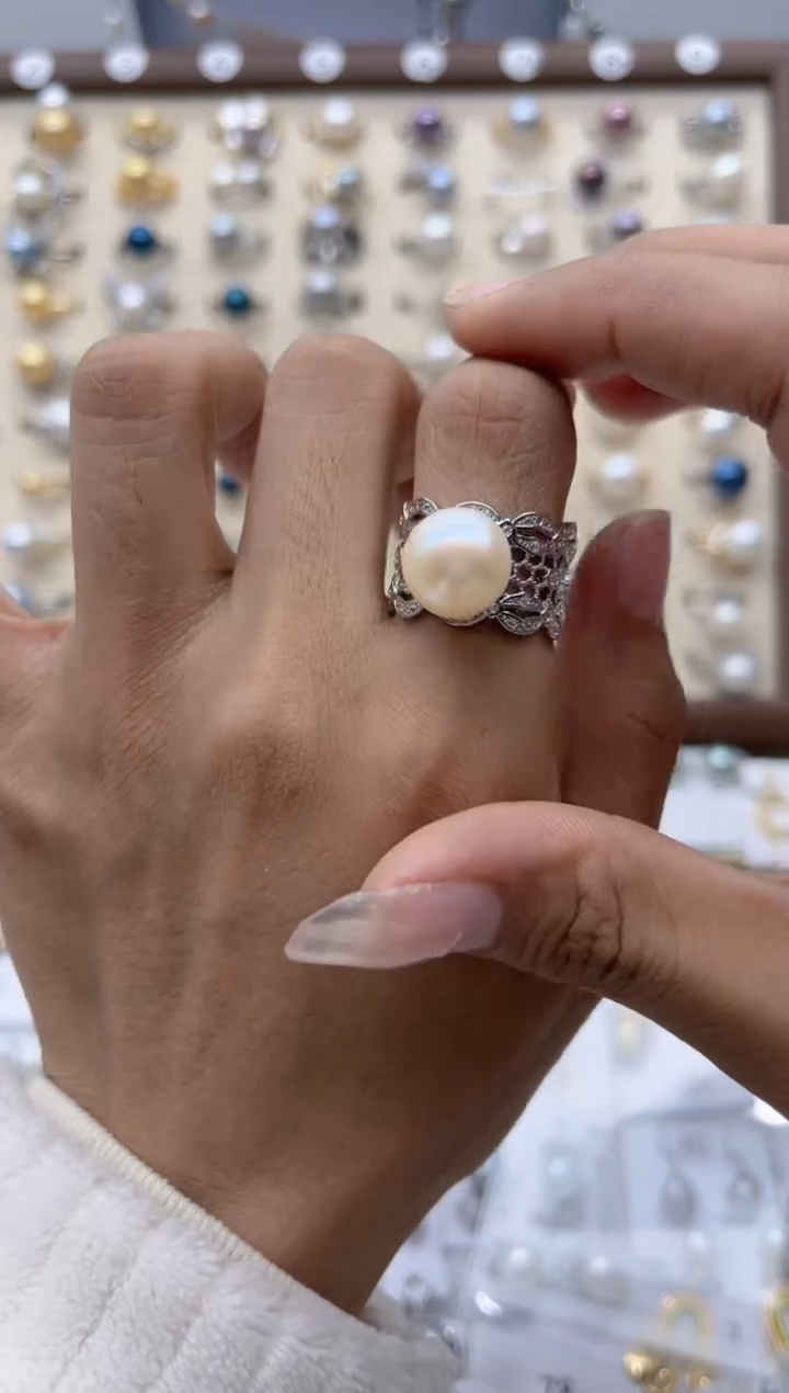 【闪购商品】淡水珍珠戒指合金17