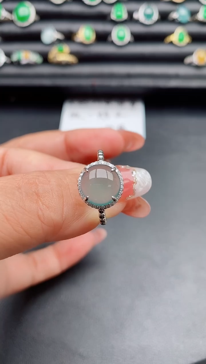【闪购商品】翡翠戒指银S925镶嵌1312321