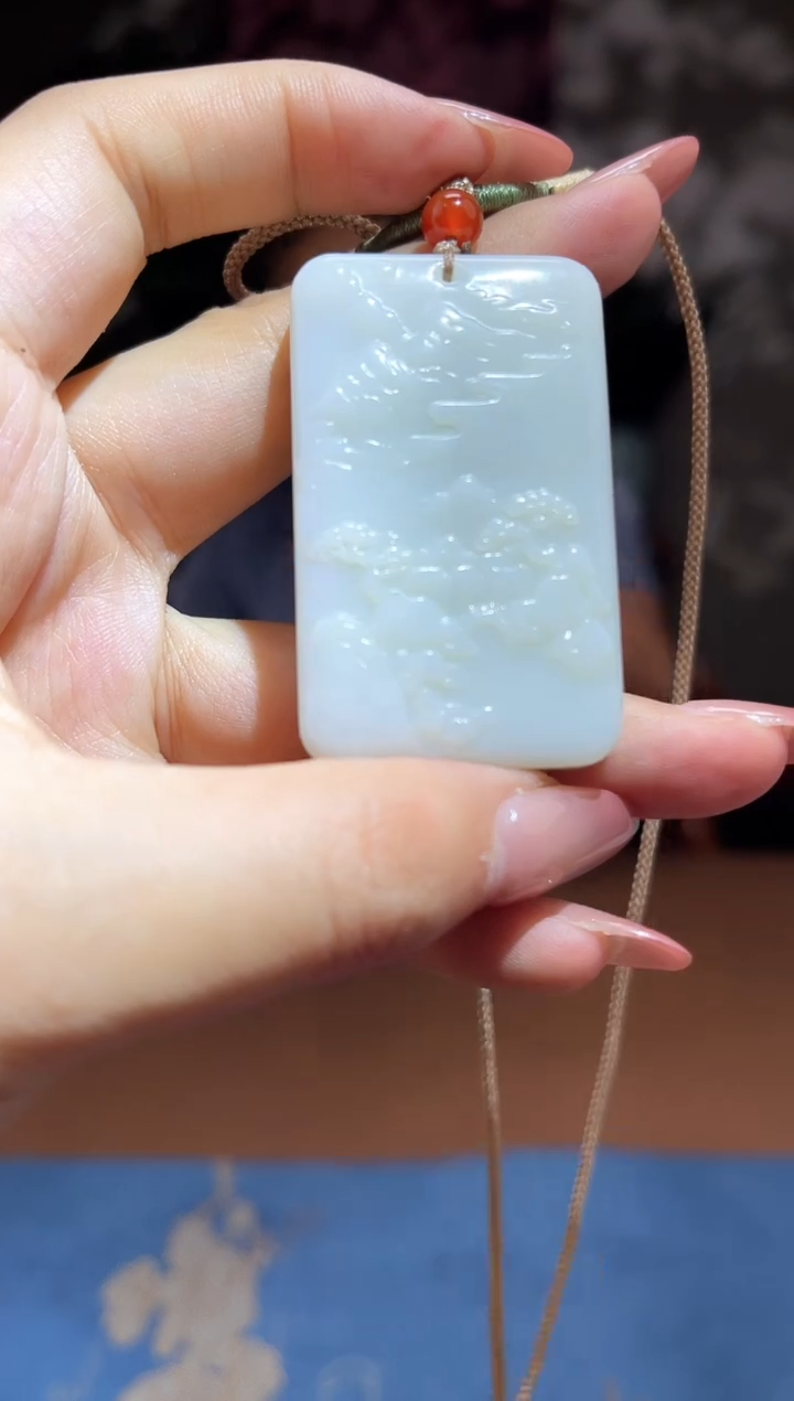 和田玉未镶嵌颈饰s606