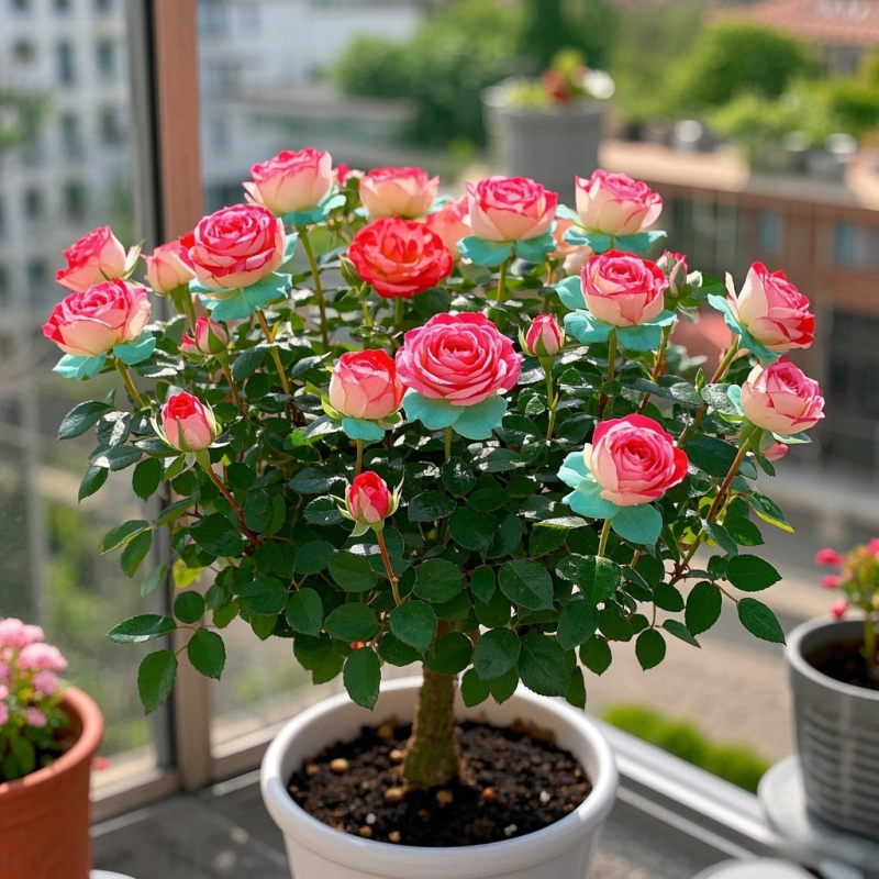 正品玫瑰花苗大花浓香型月季老桩盆栽花卉室内外阳台庭院四季开花