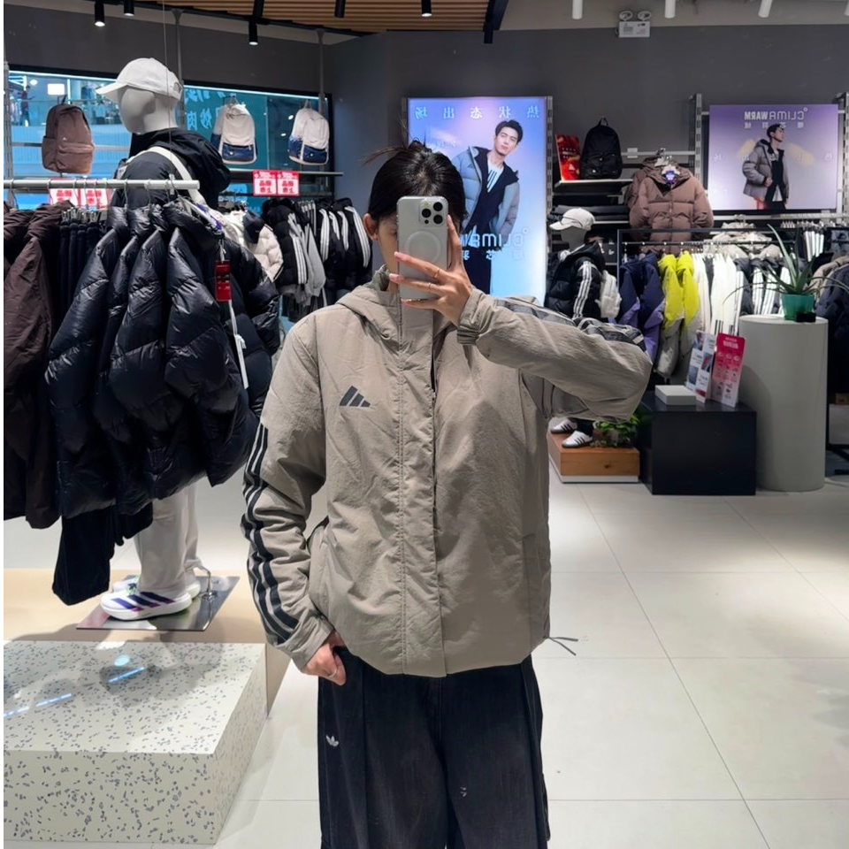 【滔搏联动】阿迪达斯3S HOODED INS J流光风厚棉服JY8305