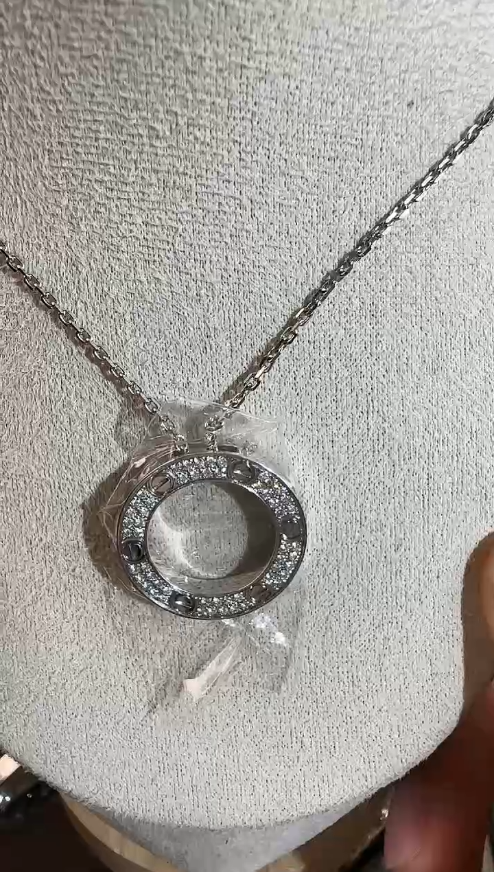 【闪购商品】钻石项链18K金镶嵌k白