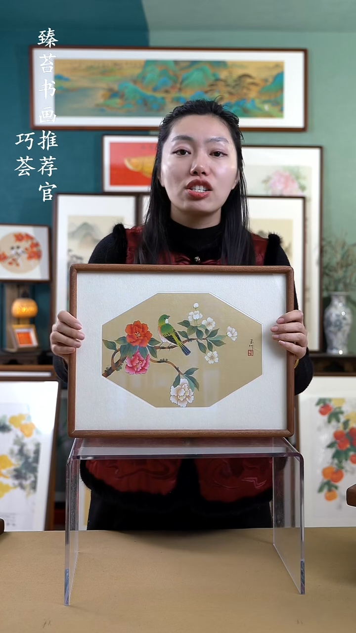 【闪购商品】国画30*40 花鸟A220 手写手绘摆台