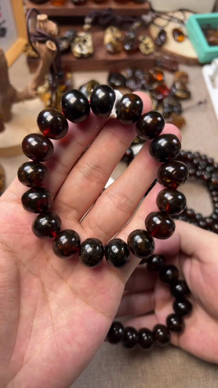 【闪购商品】琥珀手串未镶嵌14mm抚顺琥珀