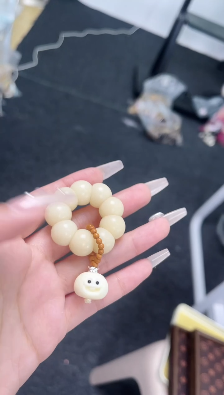 把件菩提根/象牙果喜颜团子13mm菩提根冻白蒜瓣手捻@@CP023-2418