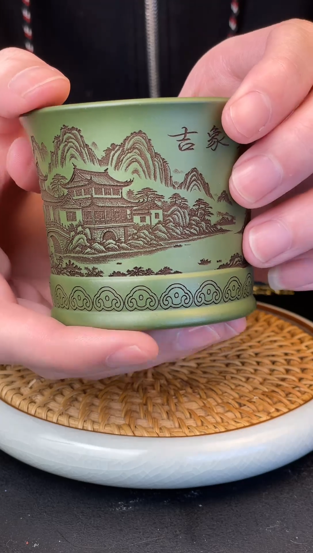 吉祥如意 翡翠绿 主人杯